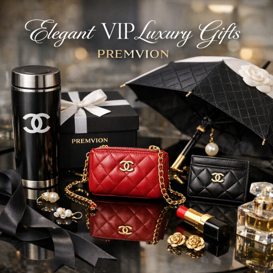 Premium designer inspired accessories and elegant VIP luxury gifts collection showcased by Premvion luxury boutique