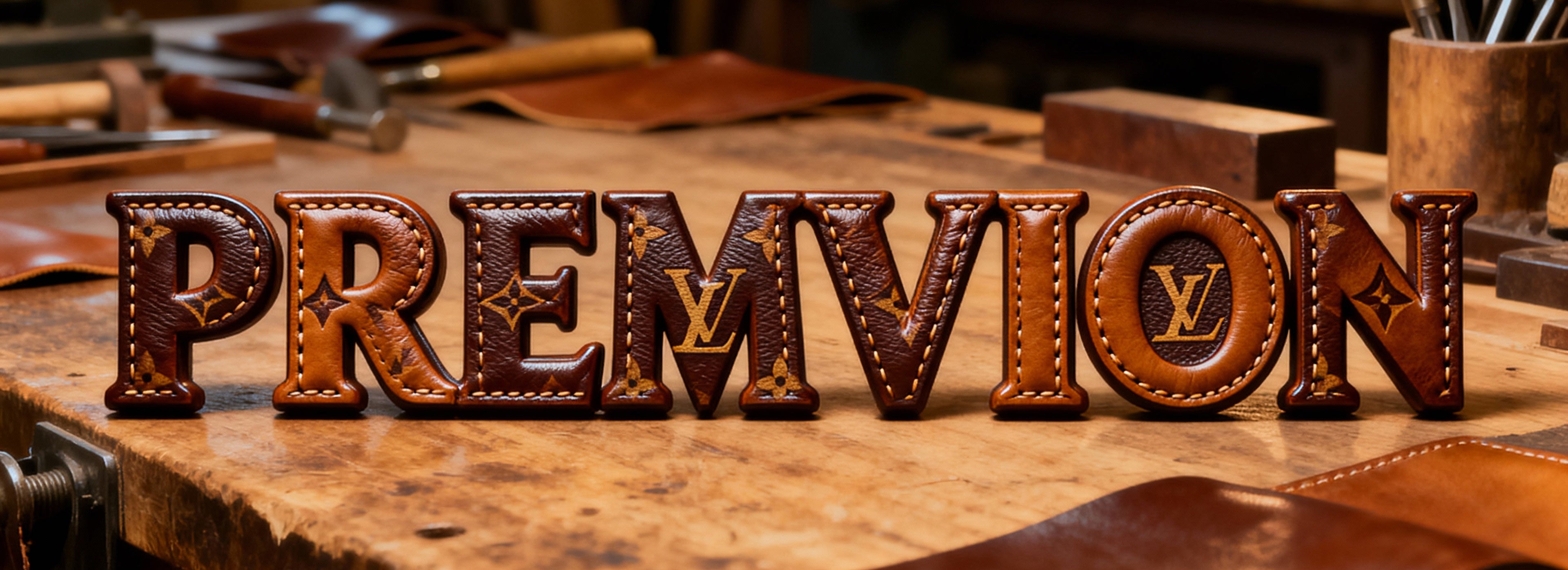 Premvion luxury brand logo representing handcrafted upcycled designer décor and artisan-made collectibles.

