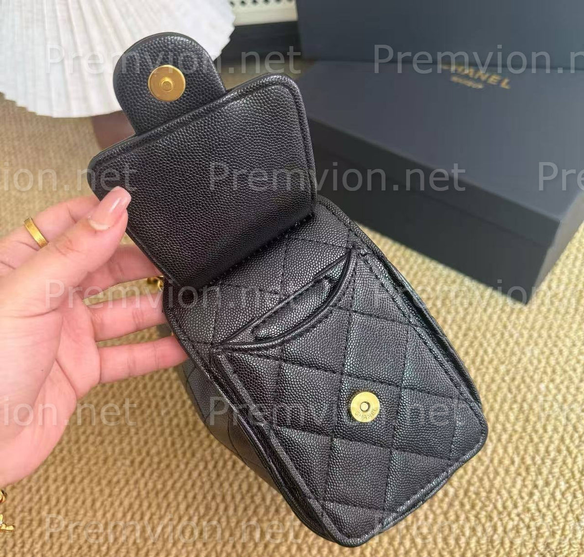 CHANEL GWP promotional makeup pouch with original packaging