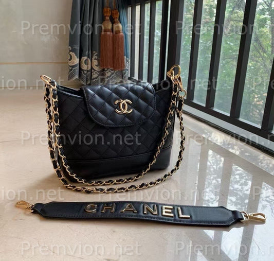 CHANEL Beauty GWP black cosmetic bag with official promotional design