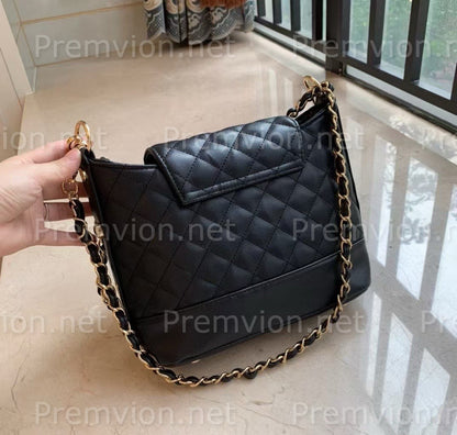 CHANEL promotional cosmetic bag with black leather finish