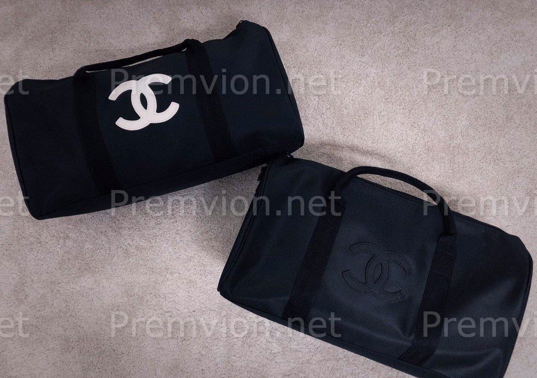 Chanel CC luxury gym and overnight travel duffle bag
