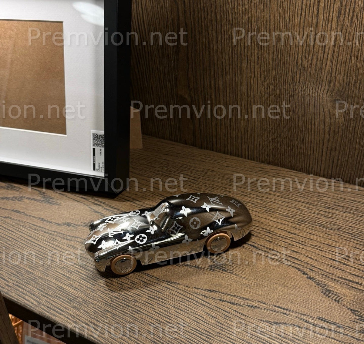 Louis Vuitton Monogram sports car paperweight measuring 15 cm