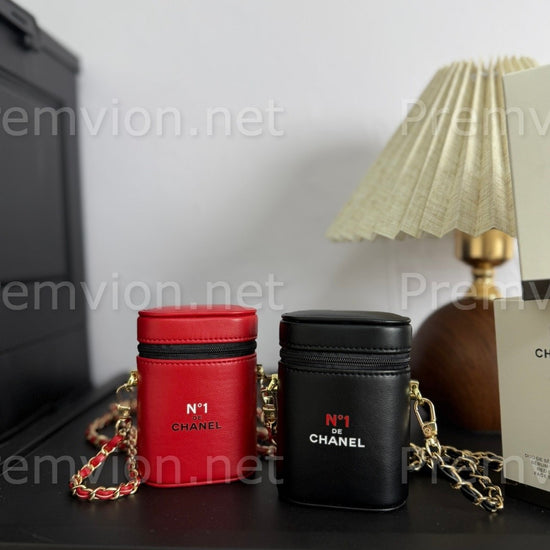 Chanel No.1 Red Camellia Limited Edition Mini Chain Pouch front view