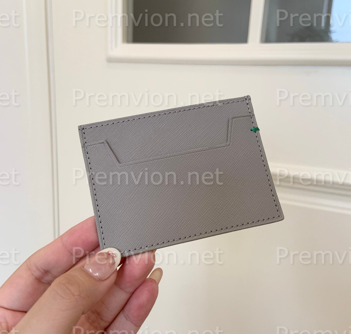 Luxury Rolex VIP promotional leather card holder in Elephant Gray made from premium top-grain cowhide leather